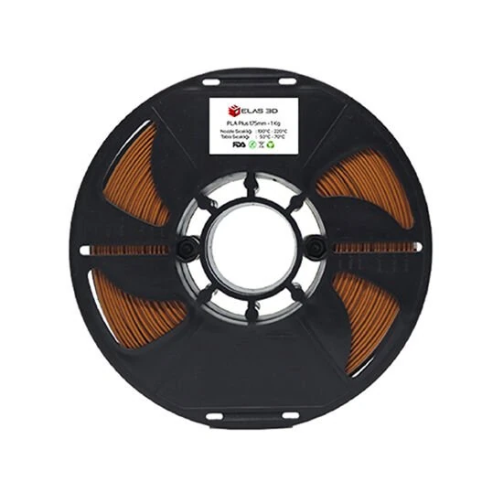 Elas3D PLA Plus Kahverengi 1 KG 1,75 mm Filament