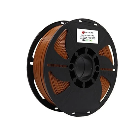 Elas3D PLA Plus Kahverengi 1 KG 1,75 mm Filament - Görsel 2