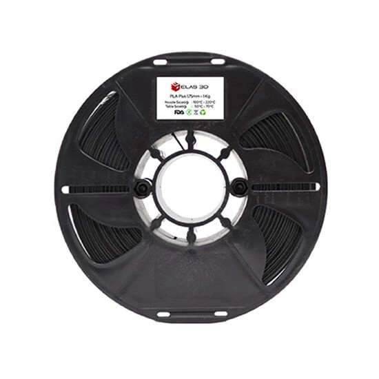 Elas3D PLA Plus Siyah 1 KG 1,75 mm Filament